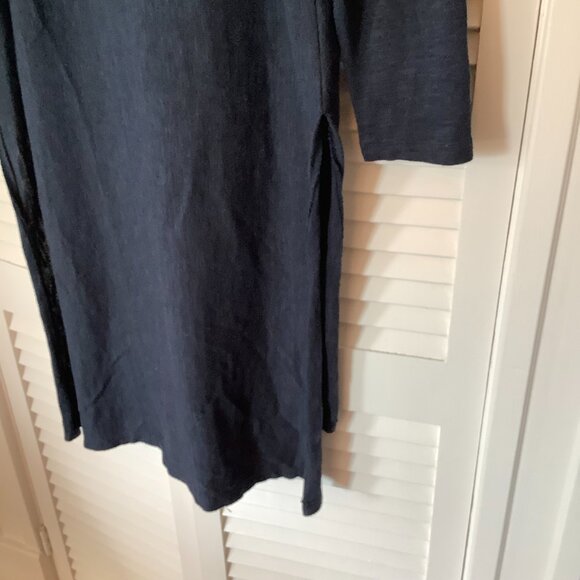 Anthropologie Akemi + Kin Savin tunic sweater navy embroidered v-neck XL - Picture 9 of 9